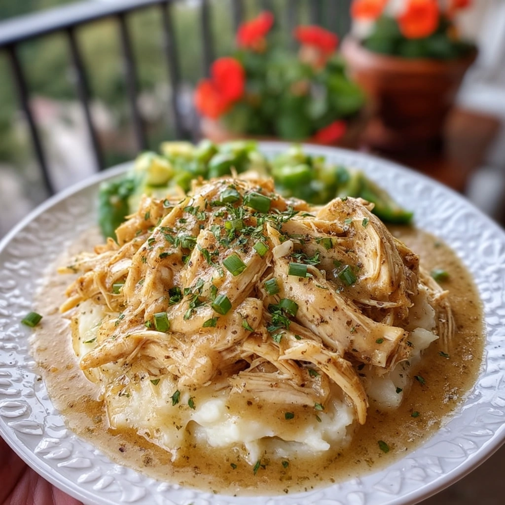 Slow Cooker Shredded Chicken and Gravy