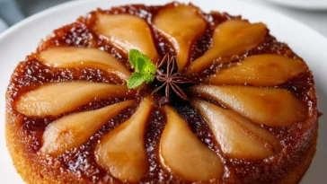 Spiced Pear Upside Down Cake
