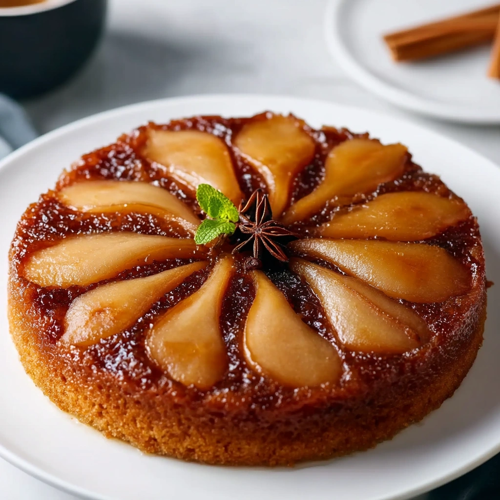 Spiced Pear Upside Down Cake
