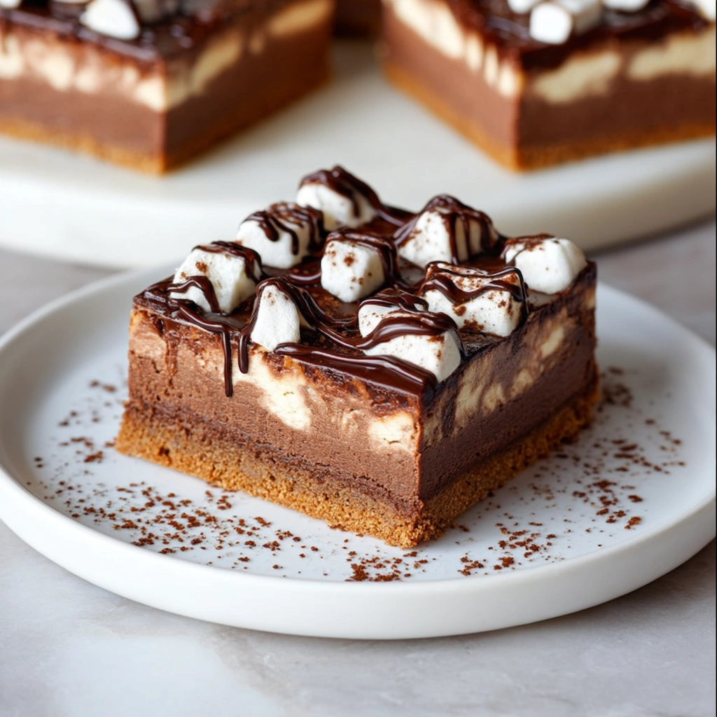 Cozy Hot Chocolate Cheesecake Bars