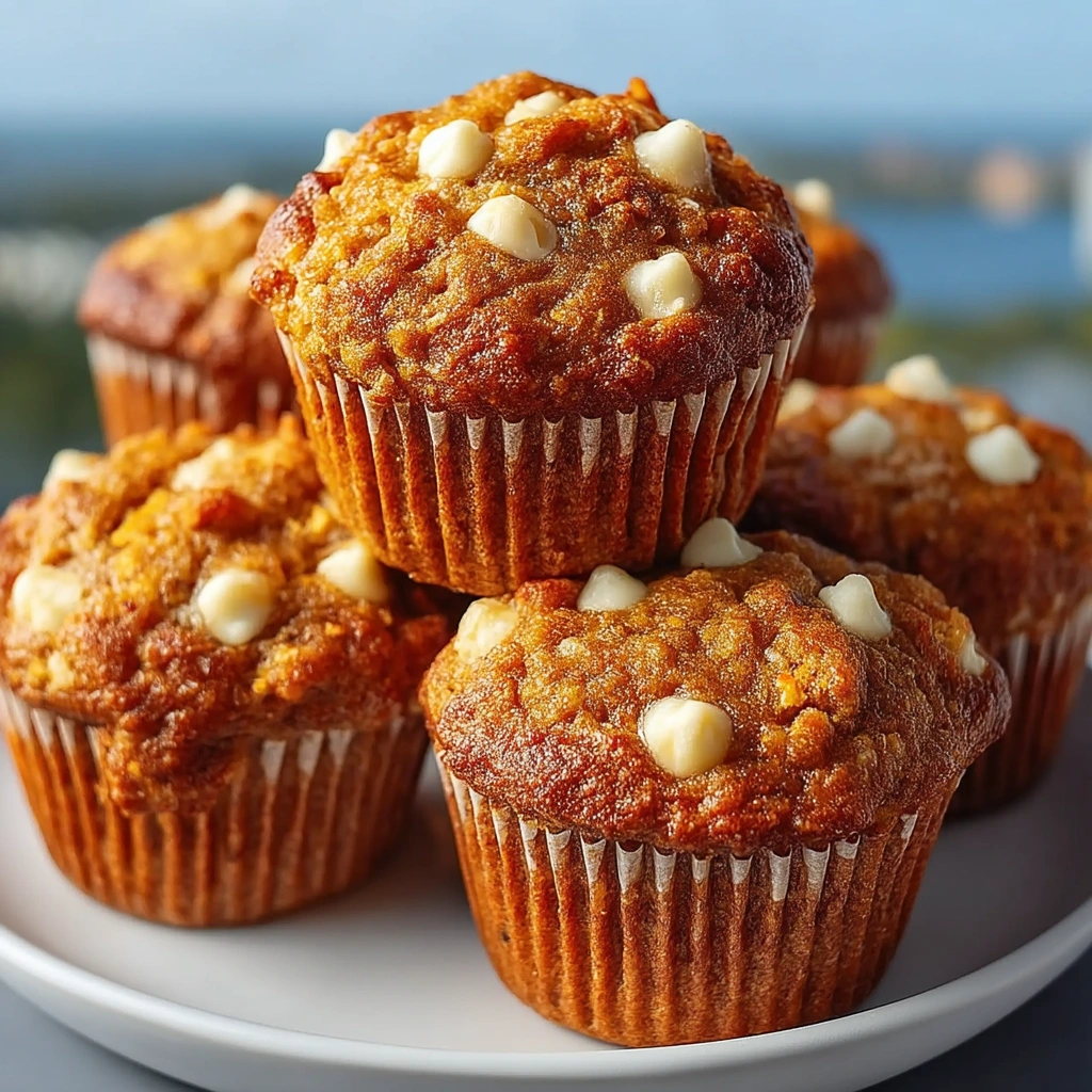 Moist Pumpkin White Chocolate Chip Muffins