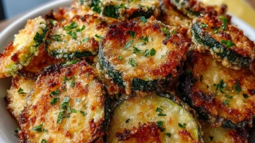Crispy Garlic Parmesan Zucchini Chips