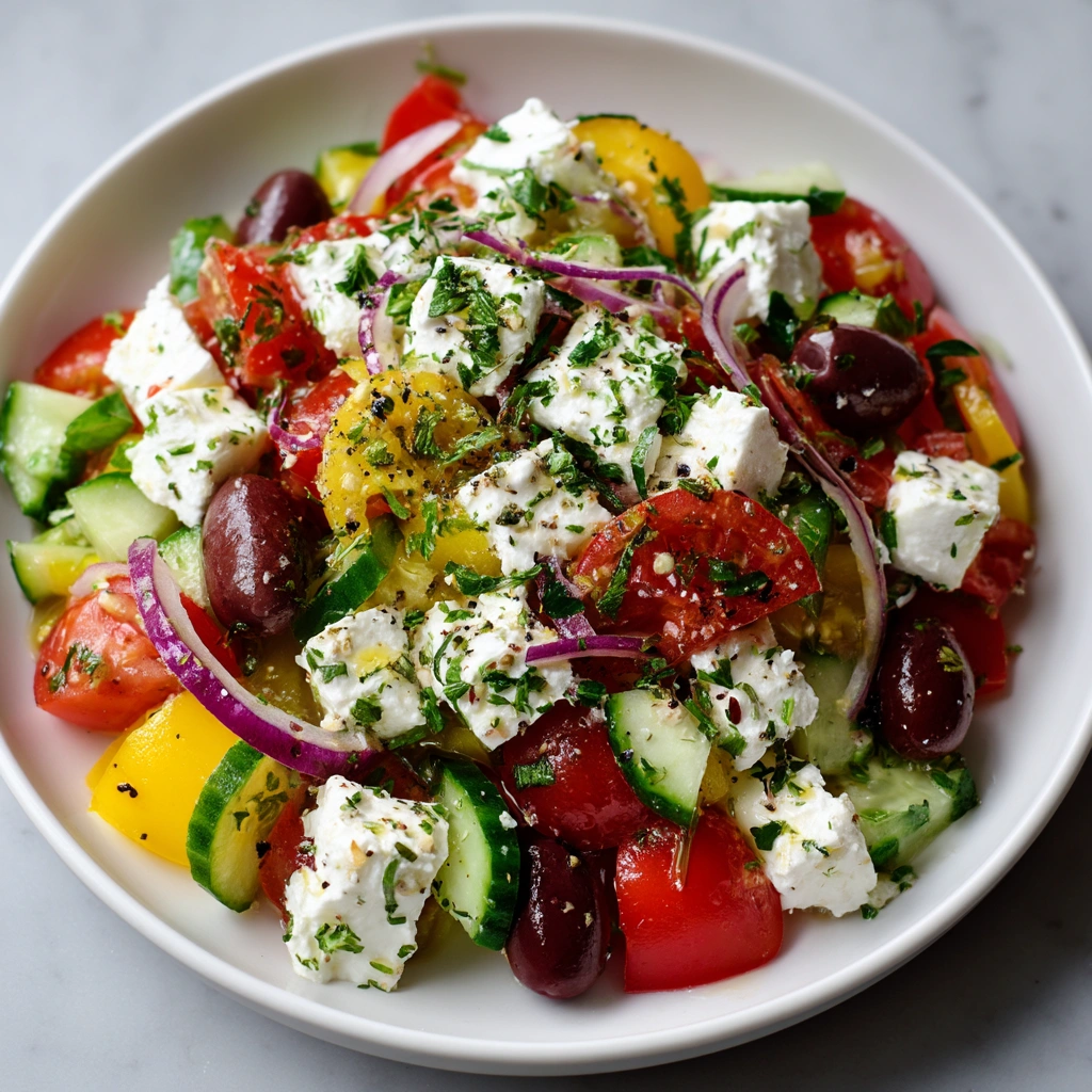 Greek Cottage Cheese Salad