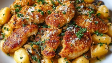 Crispy Garlic Chicken & Gnocchi