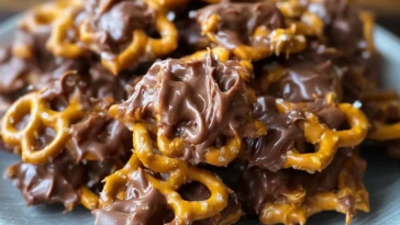No-Bake Peanut Butter Pretzel Clusters