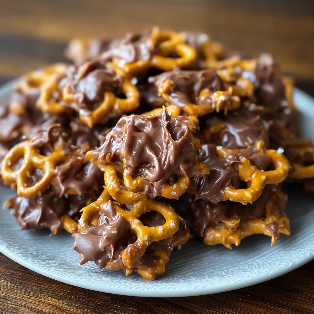 No-Bake Peanut Butter Pretzel Clusters