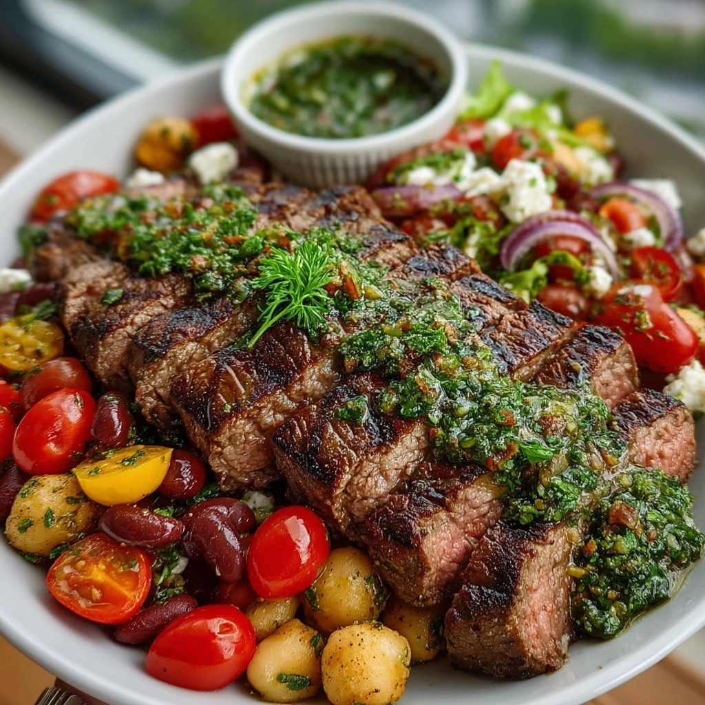 Steak Chimichurri & Dense Bean Salad