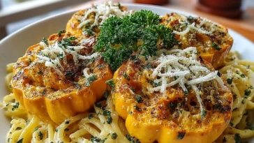 Pumpkin Alfredo Pasta Cauldrons