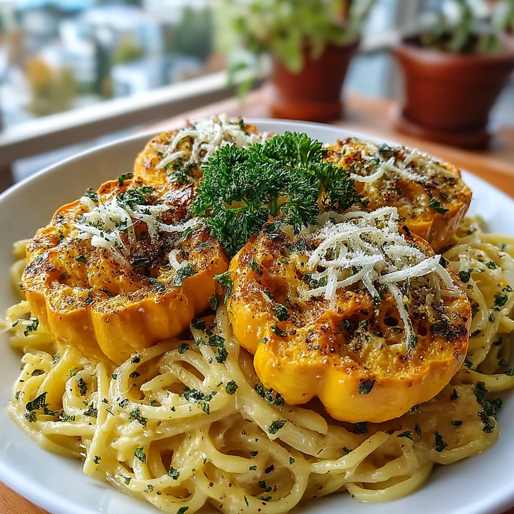 Pumpkin Alfredo Pasta Cauldrons