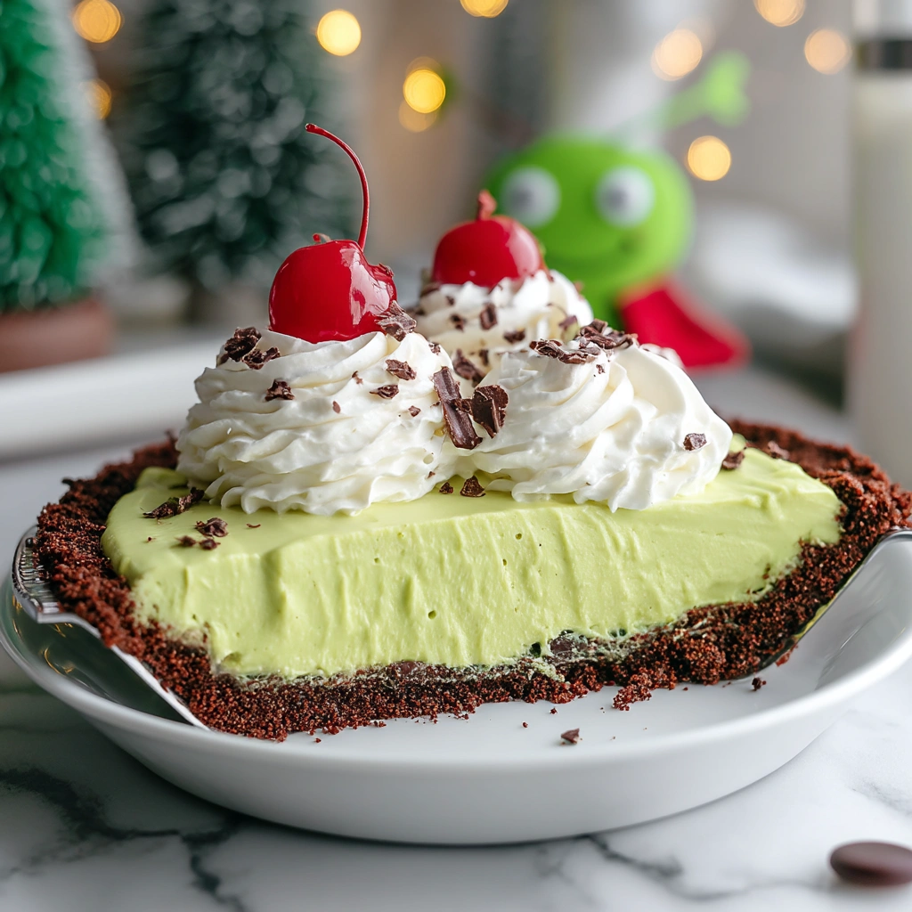 No Bake Grinch Pie