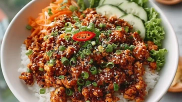 Protein Firecracker Ground Chicken Bowls