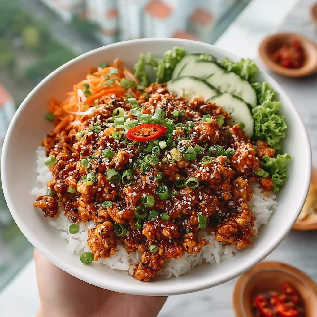 Protein Firecracker Ground Chicken Bowls