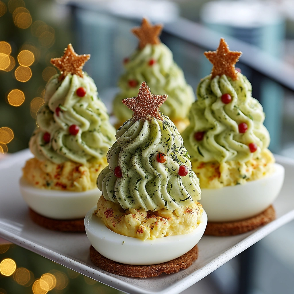 Deviled Egg Christmas Trees