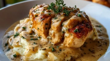 Slow Cooker Creamy Chicken & Gravy