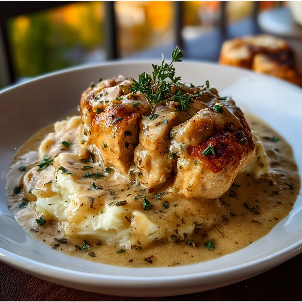 Slow Cooker Creamy Chicken & Gravy