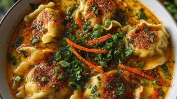 Thai Coconut Curry Soup With Dumplings