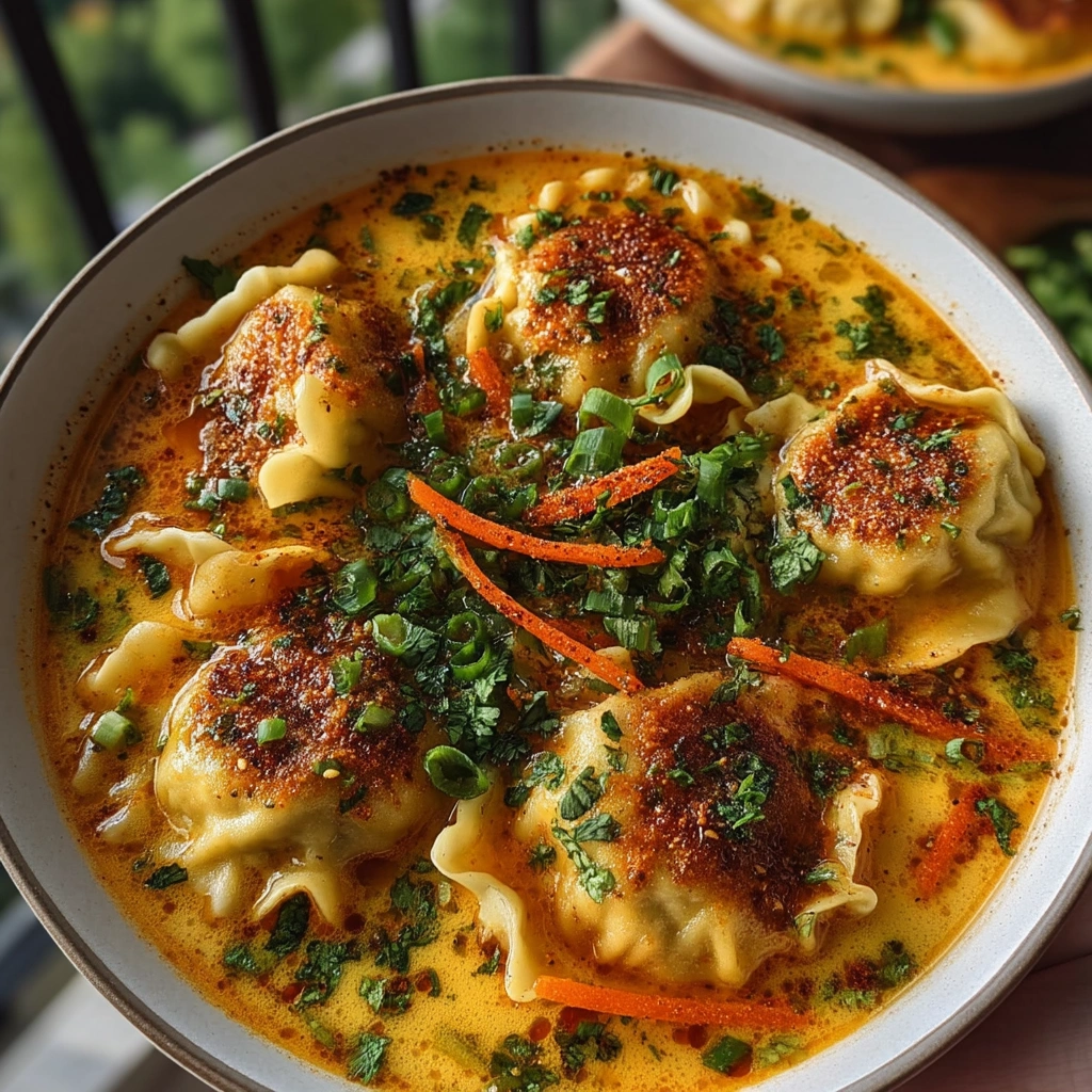 Thai Coconut Curry Soup With Dumplings