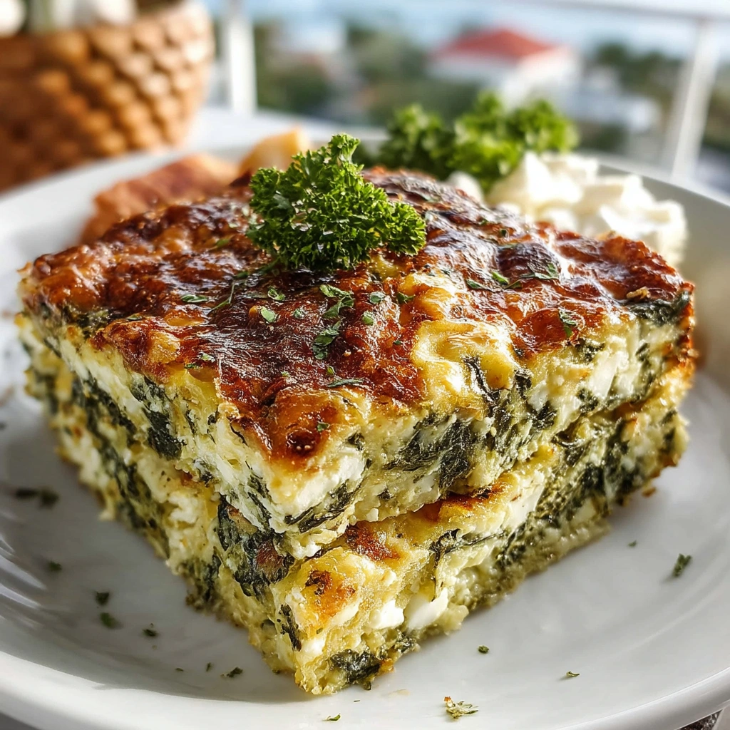 Easy Feta and Spinach Casserole